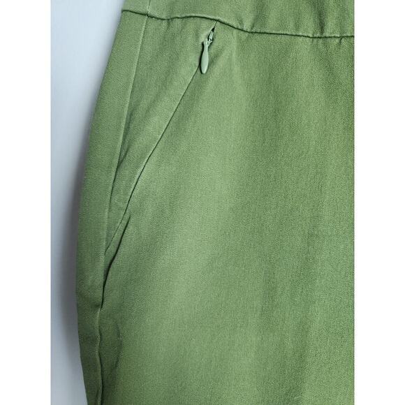 Soft Surroundings Skiny Ankle Pull on Pant olive green sz M/T pockets office nwt - Picture 3 of 11